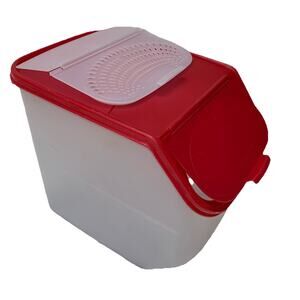 Tupperware Potato Onion Smart Stackable Storage Container Clear Red 2 Lids 8.3L